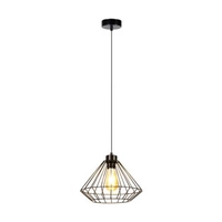 Lampa wisząca Raquelle 1xE27 maks. 60W czarny metal/czarny kabel PVC 187149104