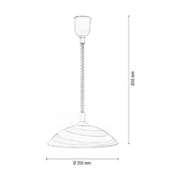 Lampa wisząca Circle 1xE27 Max.60W Biały materiał syntetyczny/Biały kabel z materiału syntetycznego/białe szkło 4313502
