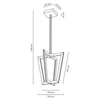 Leif Pendant Lamp "In&Out" 8xLED 24V Integrated 57W Oiled Oak 1539174