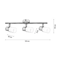 Lampa Sufitowa Kira 3xE14 Max.40W Metal Satin/Białe Szkło 2220328
