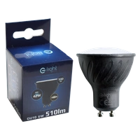 BLACK LED BULB 6W GU10. COLOR: WARM