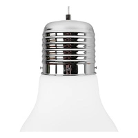 Bulb Pendant Lamp 5xE27 Max.60W Chrome Metal/Transparent PVC Cable/White Glass 2820502