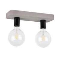 Fortan Lampa Sufitowa 2xE27 Max.60W Beton Szary/Czarny 8254236