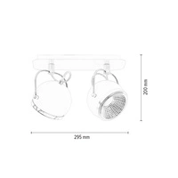 Lampa sufitowa kulowa w zestawie 2xGU10 LED 6W Czarny Metal 5009284