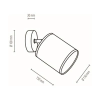 Espacio Wall Lamp 1xE27 Max.25W Oiled Oak/Multicolor Wallpaper 56748174