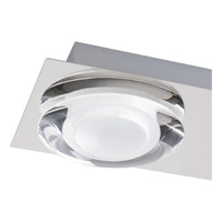 Lampa sufitowa Primo w zestawie Zintegrowane 2xLED 900lm 3000K 5W Chromowany metal/przezroczyste szkło 9029228