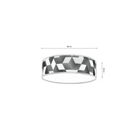 Lampa Sufitowa Espacio 4xE27 Max.25W Biały Metal/Wielokolorowa Tapeta 4884802
