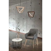 Trigonon Pendant Lamp 1xLED 24V Integrated 2500lm 3000K 27W Oiled Oak/Anthracite Fabric Cable 1209174