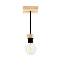 Lampa Sufitowa Chandelle 1xE27 Maks. 40W Dąb Olejowany/Czarny Metal 8424174