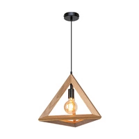 Lampa wisząca Trigonon 1xE27 Max.60W Dąb olejowany/Czarny metal/Czarny kabel PVC 1179170