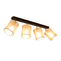 Lampa Sufitowa Nevoa 4xE27 Max.25W Czarny Metal/Chromowany Metal/Srebrny Klosz Tkaniny 56794404