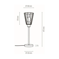 Swan Table Lamp 1xE27 Max.25W Black Metal/Black PVC Cable 72430104