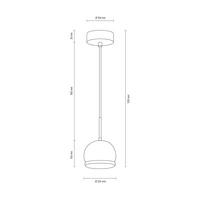 Ball Wood Pendant Lamp Incl. 1xLED GU10 5W Walnut Beech Wood/Satin Metal 5141176