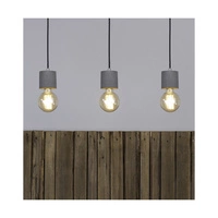 Strong Pendant Lamp 3xE27 Max.60W Gray Concrete/Black Fabric Cable 7169336L