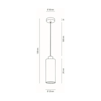Zefir Pendant Lamp 1xE27 Max.60W Oiled Oak/Transparent PVC Cable/White Glass 113860174