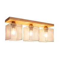 Norman Wood Ceiling Lamp 3xE27 Max.25W Birch Wood/Chrome Metal 8175360