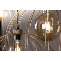 Coop Pendant Lamp 1xE27 Max.60W Gold Metal/Black Metal/Black Fabric Cable 18821920