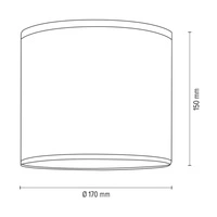 Lampshade Cylinder E27 H20 Light Gray Fabric A0012