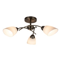 Lampa Sufitowa Viletta 3xE27 Max.60W Patyna Metal/Białe Szkło 8141311