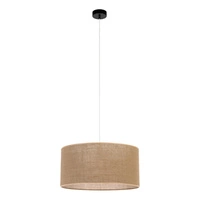 Jute Lampa Wisząca 1xE27 Max.60W Czarny/Transparentny/PVC/Beżowy 16910104