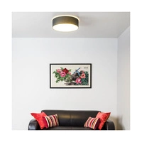Lampa Sufitowa Josefina 1xLED Zintegrowana 1200lm 2700K 13W Biały Metal/Antracytowy Klosz Tkaninowy 4782802