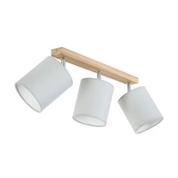 Aprillia Ceiling Lamp 3xE27 Max.25W Oiled Oak/Gray Fabric Shade 56745374