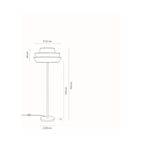 Amar Floor Lamp 1xE27 Max.60W Black/White 12350104