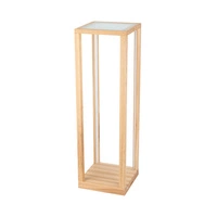 Tavoli Glass Stolik 1xLED 24V Zintegrowane, 45W Dąb Olejowany/Czarny/Szkło Szronione/Touch Dimmer 8883974