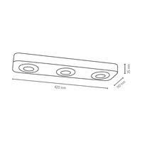 Sunniva Lampa Sufitowa Incl.3xLED 5W Orzech/Satyna 2291376