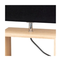 Lampa stołowa Cadre 1xE27 maks. 25W Dąb olejowany/Czarny kabel z tkaniny/Czarny klosz z tkaniny 7724974