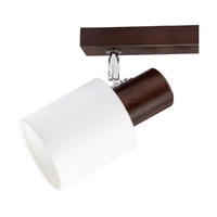 Lampa Sufitowa Treehouse 4xE27 Max.25W Drewno Bukowe Orzech/Klosz z Białej Tkaniny 2236476