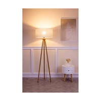 Boho Lampa Podłogowa 1xE27 Max.60W Dąb Olejowany/Transparentny PVC/Beżowy 74191074