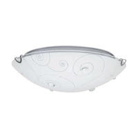 Lampa sufitowa Kansas w zestawie 1xLED 2600lm 2700K 30W Chrom Metal/Biało-Przezroczyste Szkło 4385112