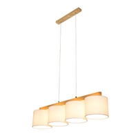 Aprillia Lampa Wisząca 4xE27 Max.25W Dąb Olejowany/Transparentny PVC/Biały 524410404