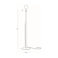 Solange Floor Lamp 1xE27 Max.60W Oiled Oak/Black Metal/Black Fabric Cable 7541904