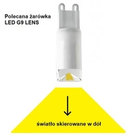 LED G9 LENS 2.5W 230V 6000k cold Spectrum bulb