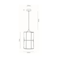 Marinero Pendant Lamp 1xE27 Max.15W LED Black/Black Braid/Black-White Linen 184229104