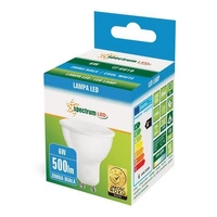 LED GU10 230V 6W SMD CW WITH MILK GLASS WHITE SPECTRUM