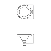 LED ES111 / GU10 15W warm 3000K angle 30st BL DIMM