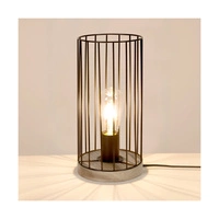 Lampa stołowa Timeo 1xE27 maks. 25W barwiona sosna szara/czarny metal/czarny kabel PVC 796049157