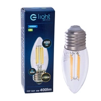 Decorative Filament LED light bulb 4W E27 C37 Candle warm color 2700K EKZF003