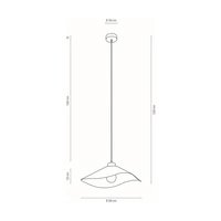 Hattu Floral Pendant Lamp 1xE27 Max.40W Oiled Oak/Black Fabric Cable/Black Fabric and Multicolor Silk Shade 1615819174