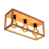 Lampa Sufitowa Kago 3xE27 Max.60W Dąb Olejowany/Czarny Metal 9154374