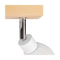 Talea Ceiling Lamp Incl. 2xG9 LED 300lm 2700K 3W Birch Wood/White Metal/White Glass 2026018020993