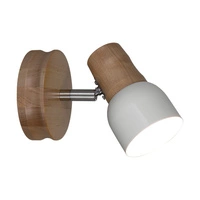 Kinkiet Svantje 1xE14 maks. 40W drewno brzozowe/biały metal 2239160