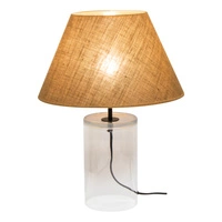 Jute Glass Lampa Stołowa 1xE27 Max.40W Transparentny/Czarny/Beżowy 779119110