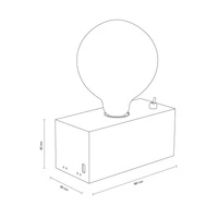 Lampa stołowa Theo 1xE27 maks. 25W dąb olejowany/czarny kabel PVC ze zintegrowaną ładowarką USB 7461174