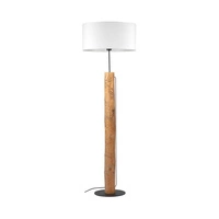 Pino Lampa Podłogowa 1xE27 Max.60W Czarny/Sosna Bejcowana/Czarny W Oplocie/Biały 87627904