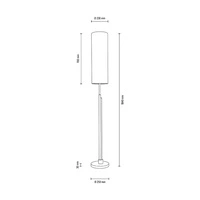 Eleganta Floor Lamp Incl. LED Integrated 1800lm+500lm 3000K 22W Anthracite Metal/Black Fabric Cable/Beige Linen Shade 15923123