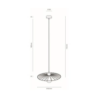 Antonella Pendant Lamp 1xE27 Max.60W Black Metal/Black Fabric Cable 189249104